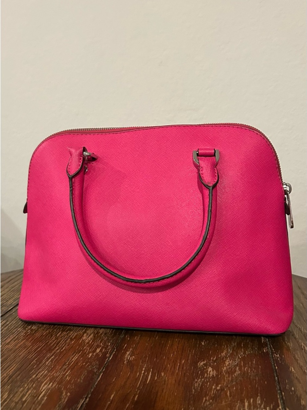 Michael Kors Saffiano Dome Satchel - Hot Pink - Picture 2 of 6